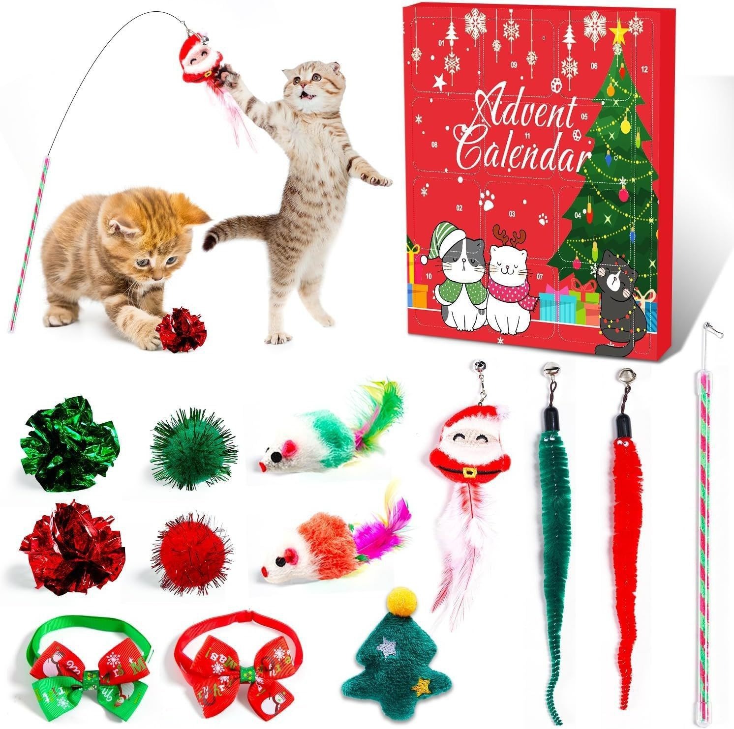 Christmas Gifts for Pets · Cat Advent Calendar Toy Set