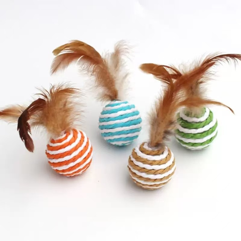 Pet Toys · Feather Pet Toy Ball